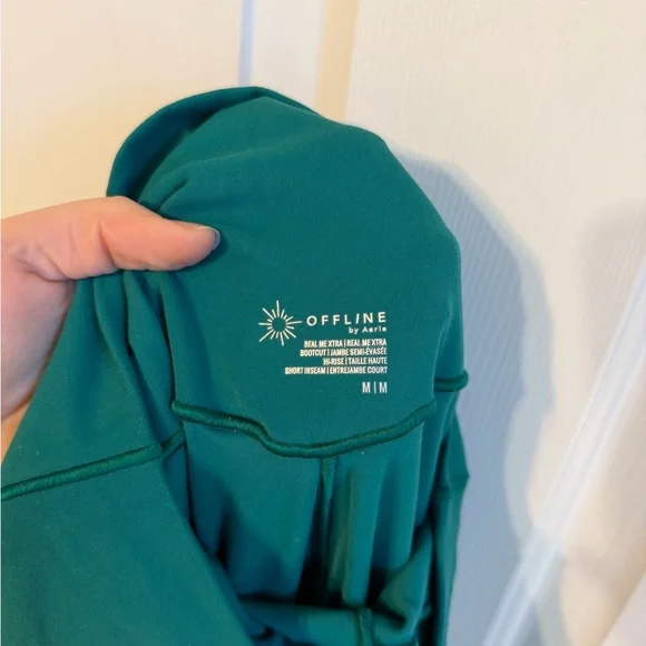 OFFLINE By Aerie Real Me XTRA High Waisted Bootcut Flare Legging Castle Green M - Picture 3 of 6